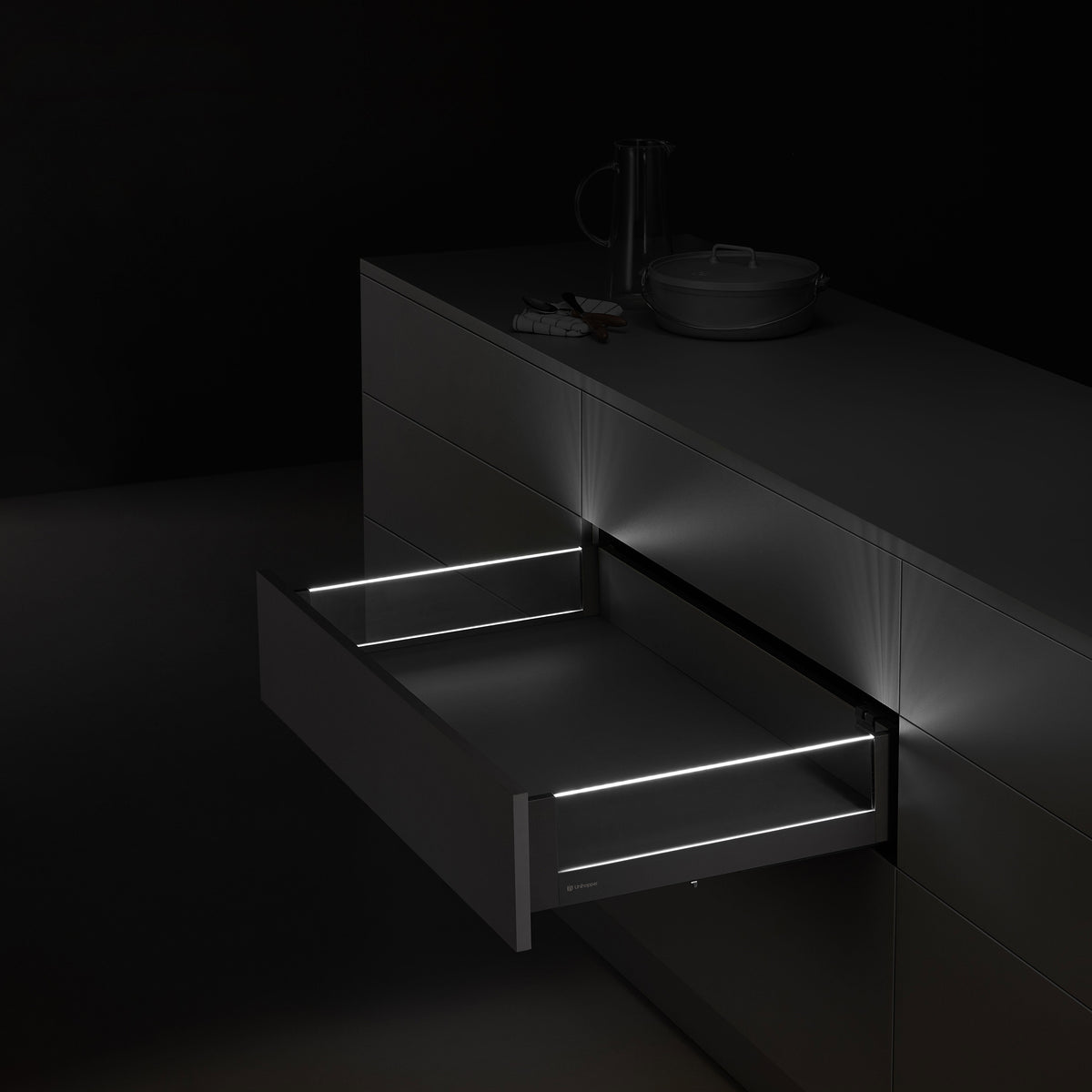 Led Casing Drawer Magic Box Glass LED Drawer Kit – Unihopper Hardware
