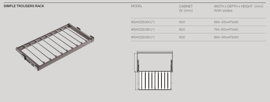 Premier Trouser Rail