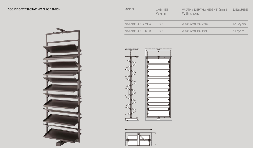 Rotating Shoe Rack